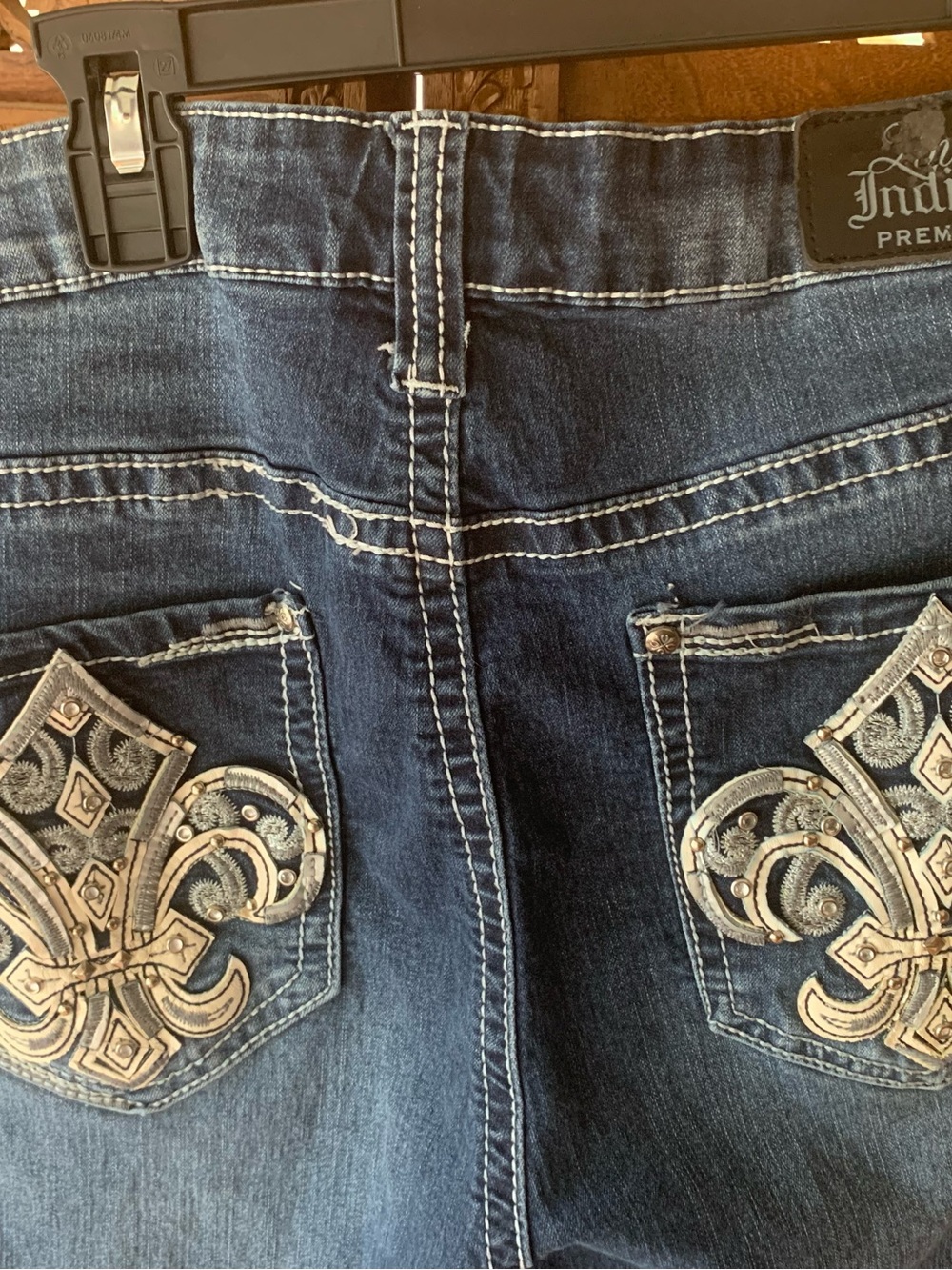 Love Indigo Dark Blue Cropped Womens Jeans